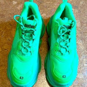 Balenciaga, green shoes, 10.5 or 43 European size